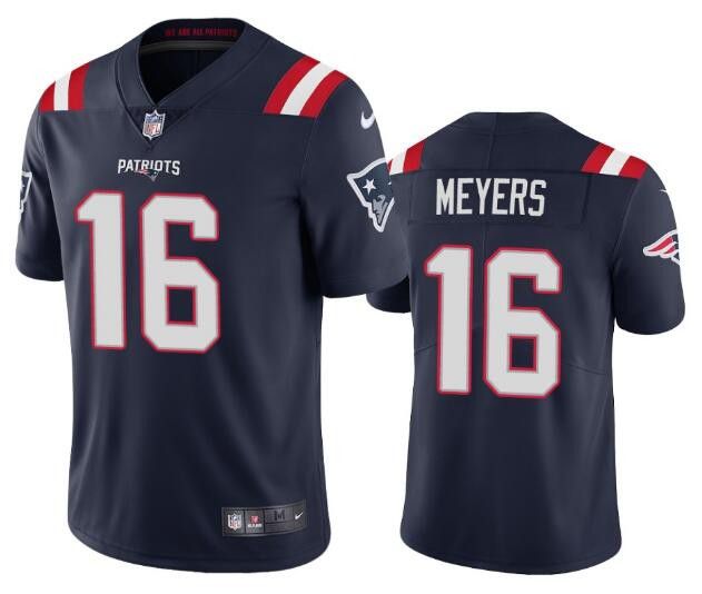 Men New England Patriots #16 Jakobi Meyers Nike Navy Limited NFL Jersey->new england patriots->NFL Jersey